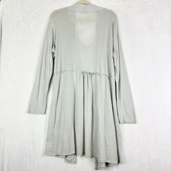 Chalet Lightweight Cardigan Jacket Size Large Lagenlook Cinch Tie Waist Pockets - Picture 3 of 8